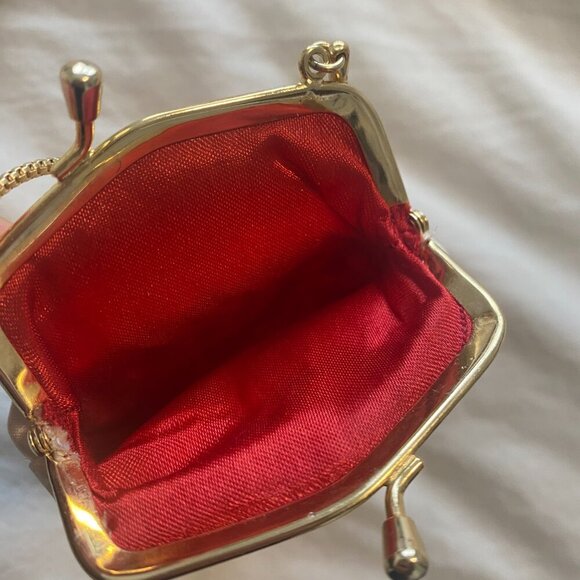 NWOT Vintage Kiss Clasp Evening Bag Handbag Mini Bag Coin Purse Made in England - Picture 4 of 9